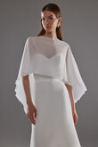 Cape Emm Minimalist Chiffon Bridal Cape preview photo # 6