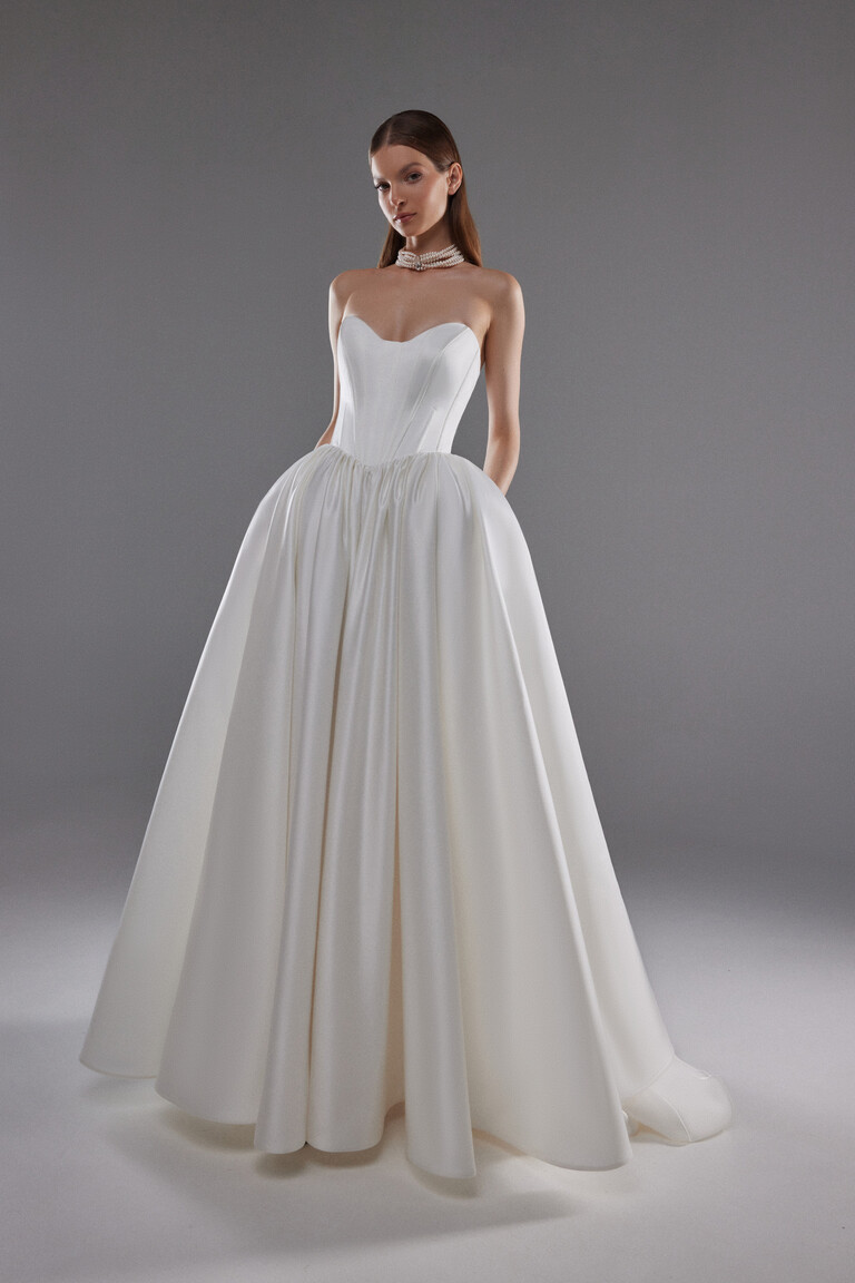 Olvia Sweetheart Satin Ball Gown Wedding Dress