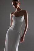 Eliana Strapless Corset Satin Wedding Dress preview photo # 7