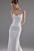 Eliana Strapless Corset Satin Wedding Dress preview photo # 8