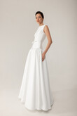 Lika preview photo # 4 Lika Mikado Boat Neck Pleated A-Line Wedding Dress preview photo # 4
