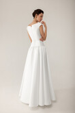 Lika preview photo # 8 Lika Mikado Boat Neck Pleated A-Line Wedding Dress preview photo # 8