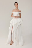Alana Corset Wedding Dress with Draped Sleeves preview photo # 2