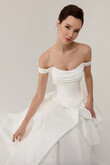 Alana Corset Wedding Dress with Draped Sleeves preview photo # 5
