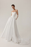 Faith Structured Mikado A-Line Corset Wedding Dress preview photo # 1