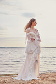 Riot Ruffled Chiffon A-Line Wedding Dress preview photo # 1