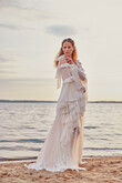 Riot Ruffled Chiffon A-Line Wedding Dress preview photo # 4