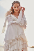 Riot Ruffled Chiffon A-Line Wedding Dress preview photo # 7