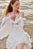 Riot Ruffled Chiffon A-Line Wedding Dress preview photo # 12