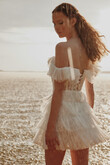 Luna Lace & Pleated Tulle Mini Wedding Dress preview photo # 8