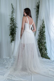 Emily Convertible Mini Wedding Dress with Overskirt preview photo # 12