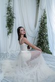 Emily Convertible Mini Wedding Dress with Overskirt preview photo # 9