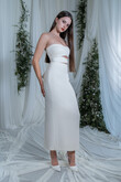 Rosalina Minimalist Two-Piece Crepe Bridal Set preview photo # 3