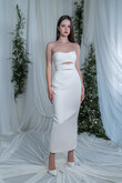 Rosalina Minimalist Two-Piece Crepe Bridal Set preview photo # 1