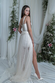 Emily Convertible Mini Wedding Dress with Overskirt preview photo # 11