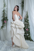 Amira Asymmetrical Taffeta High-Low Bridal Set preview photo # 5