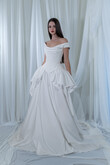 Paradise Ruffled Taffeta Off-Shoulder Wedding Dress preview photo # 1