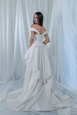 Paradise Ruffled Taffeta Off-Shoulder Wedding Dress preview photo # 5