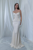 Milana Beaded Corset Satin Mermaid Wedding Dress preview photo # 1