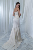 Milana Beaded Corset Satin Mermaid Wedding Dress preview photo # 3