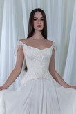 Divine Beaded Corset Chiffon A-Line Wedding Dress preview photo # 5