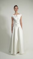 Lika preview video # 2 Lika Mikado Boat Neck Pleated A-Line Wedding Dress preview video # 2