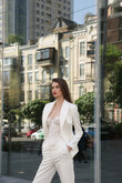 Elif 3-Piece Satin Bridal Suit with Lace Corset preview photo # 7