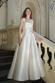 Jolie Square Neck Satin A-Line Wedding Dress preview photo # 4