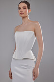 Hazel Two-Piece Satin Corset & Skirt Bridal Set preview photo # 4