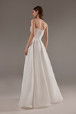 Rihanna preview photo # 6 Rihanna Strappy Satin A-Line Wedding Dress with Slit preview photo # 6