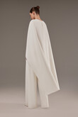 Cape Gera Crepe Bridal Cape with Button Detail preview photo # 9