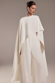 Cape Gera Crepe Bridal Cape with Button Detail preview photo # 7
