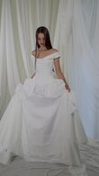 Paradise Ruffled Taffeta Off-Shoulder Wedding Dress preview video # 2