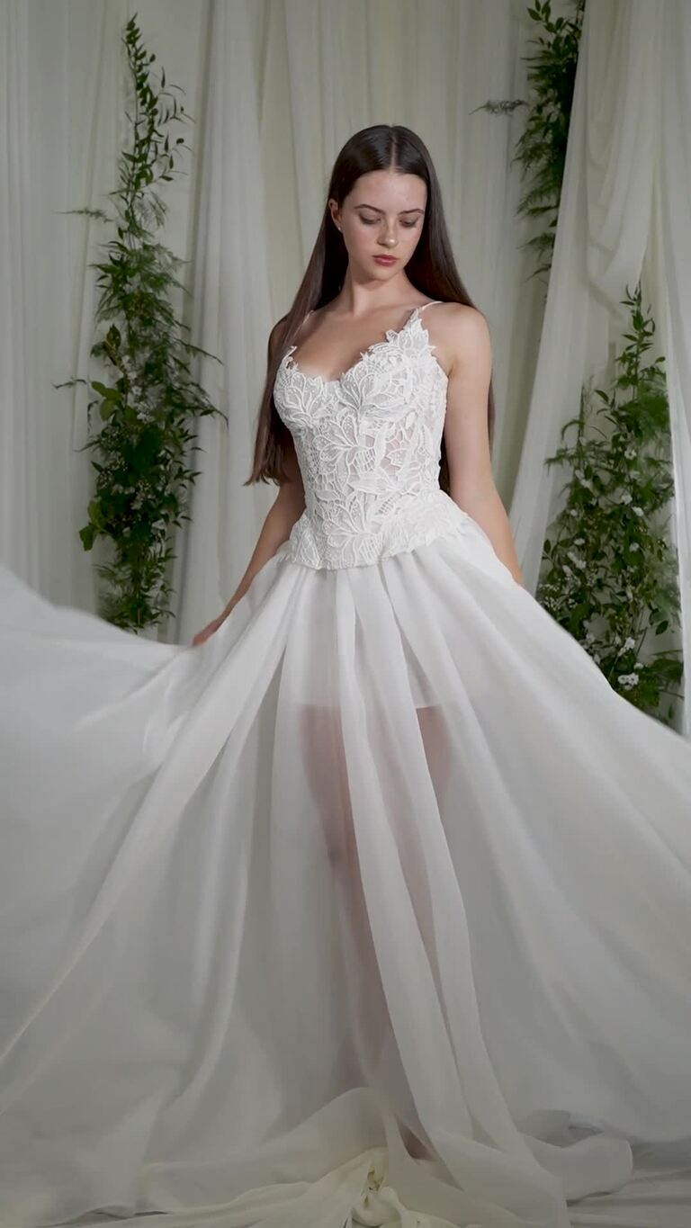 Freya preview video # 2 Freya Lace Corset & Organza A-Line Wedding Dress