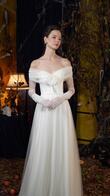 Rose preview video # 2 Rose Off-The-Shoulder Satin and Organza Wedding Dress preview video # 2
