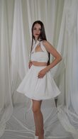Linette Short Two-Piece Wedding Dress Set preview video # 2