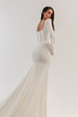 Roksolana preview photo # 2 Roksolana Square Neck Crepe Mermaid Wedding Dress preview photo # 2