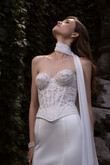 Penelope Lace Corset & Satin Mermaid Bridal Set preview photo # 5