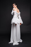 Riot Ruffled Chiffon A-Line Wedding Dress preview photo # 15