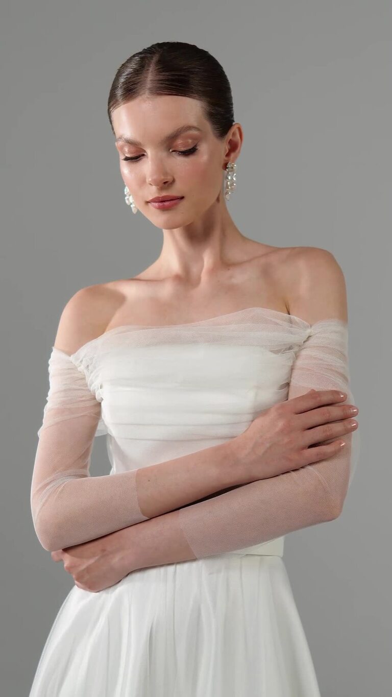 Millie Midi Off-Shoulder Satin & Mesh Dress