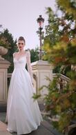 Quinn Long Sleeve Satin & Lace A-Line Wedding Dress preview video # 2