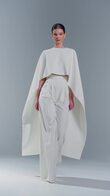 Cape Gera Crepe Bridal Cape with Button Detail preview video # 2