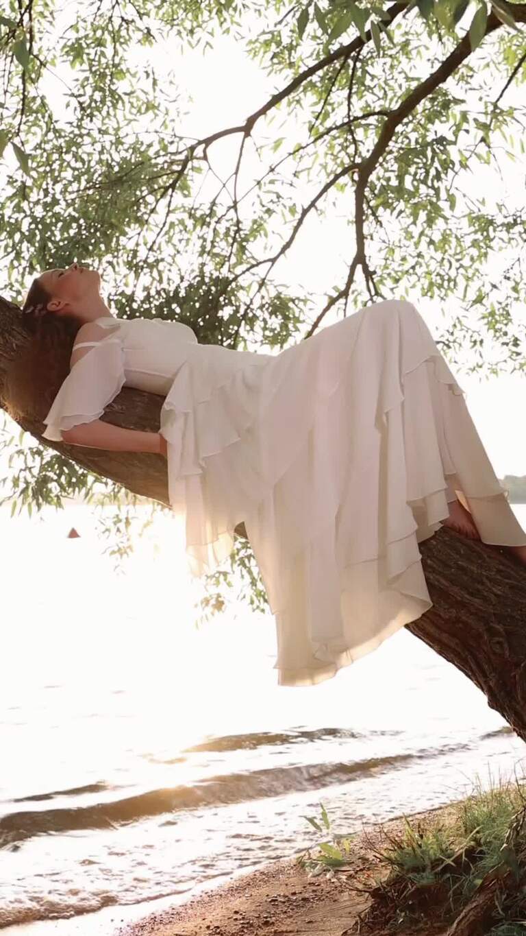 Sia Tiered Chiffon Boho Wedding Dress