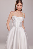 Sunny Sleeveless Mikado Corset Wedding Gown preview photo # 3