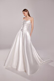Tori Satin A-Line Wedding Dress preview photo # 3