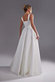Barbara Minimalist Satin A-Line Wedding Dress with Pockets preview photo # 8
