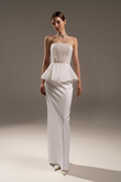 Alicia preview photo # 1 Alicia Strapless Lace & Satin Peplum Wedding Dress preview photo # 1