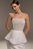 Alicia preview photo # 3 Alicia Strapless Lace & Satin Peplum Wedding Dress preview photo # 3