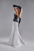 Pina Structured Black and White Evening Dress preview photo # 4