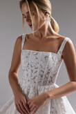 Ruta Mini Floral Lace Corset Wedding Dress preview photo # 4